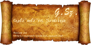 Gyémánt Szabina névjegykártya