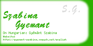 szabina gyemant business card
