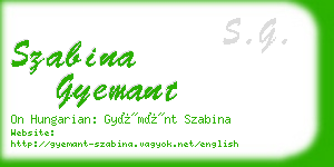 szabina gyemant business card